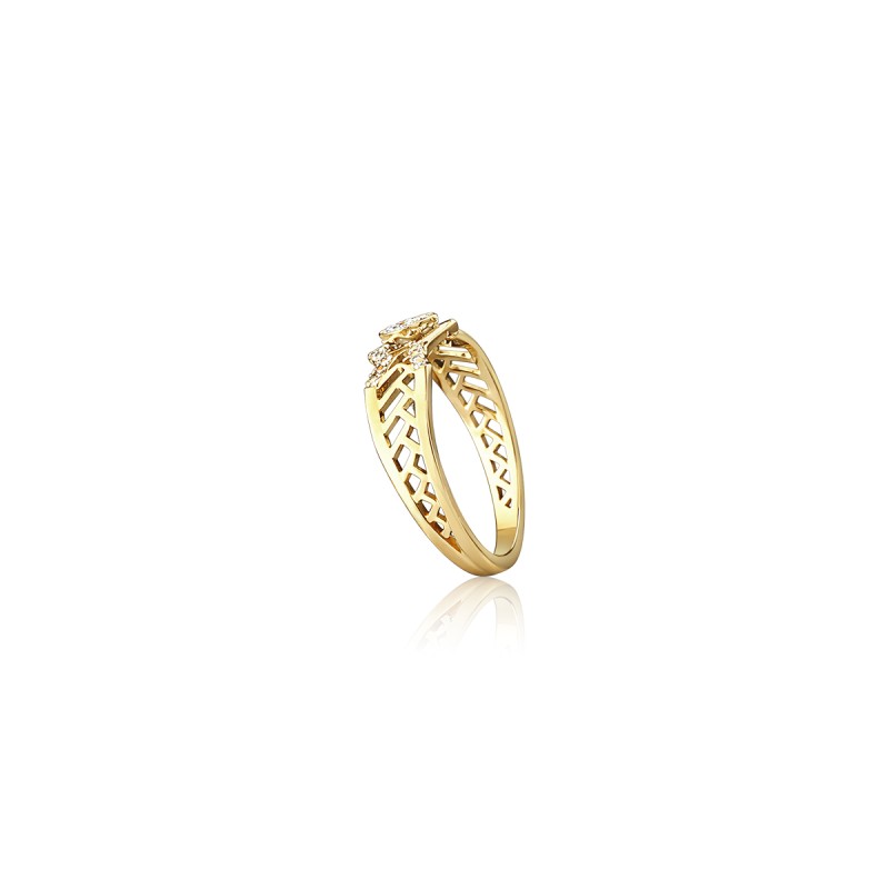 LNLR0458 IGI certified diamond ring refined design Nova Lustre
