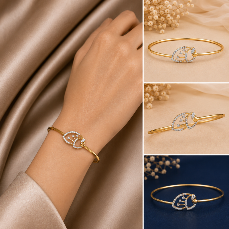 Arrow of Love Real Diamond Women Kada LNBR0216 | IGI Certified