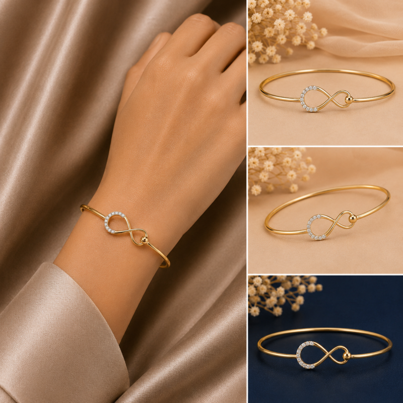 Simple Infinity Natural Diamond Women Kada LNBR0222 | IGI Certified