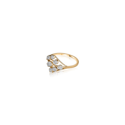 Oval Lattice Cluster Real Diamond Women Ring LNLR0613 | IGI CERTIFIED