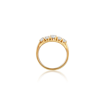 Oval Lattice Cluster Real Diamond Women Ring LNLR0613 | IGI CERTIFIED