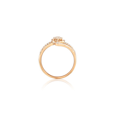 Side Cluster Curved Real Diamond Women Ring LNLR0614 | IGI CERTIFIED