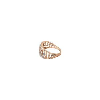 Heart Grid Openwork Natural Diamond Women Ring LNLR0618 | IGI CERTIFIED