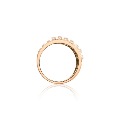 Heart Grid Openwork Natural Diamond Women Ring LNLR0618 | IGI CERTIFIED