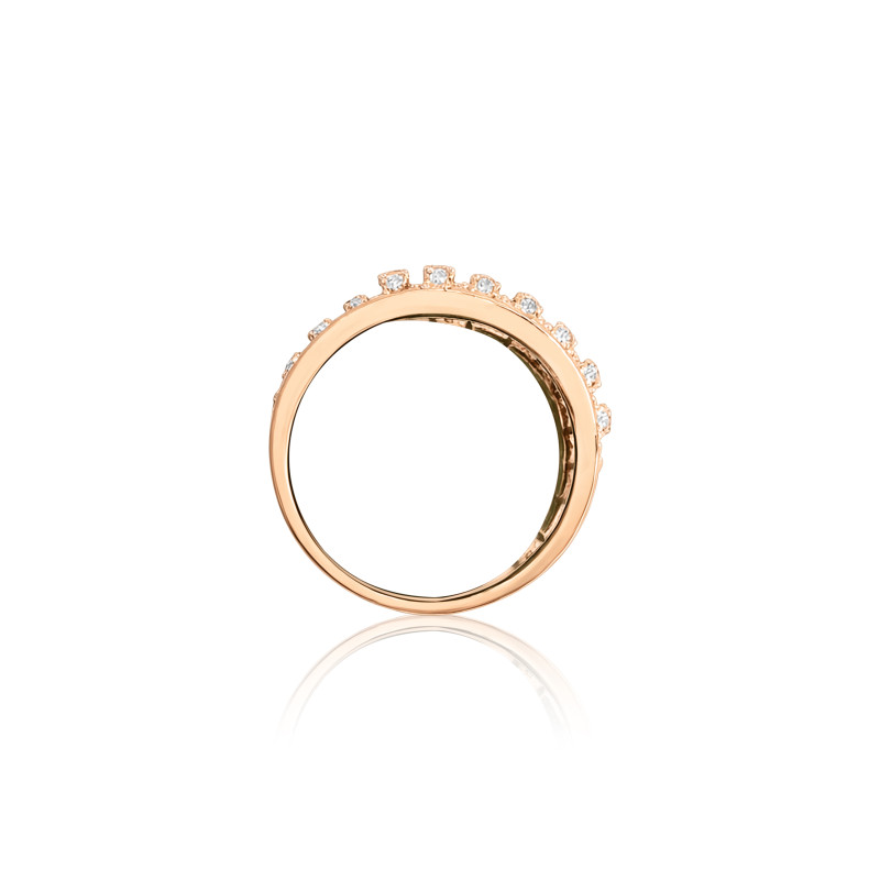 Heart Grid Openwork Natural Diamond Women Ring LNLR0618 | IGI CERTIFIED