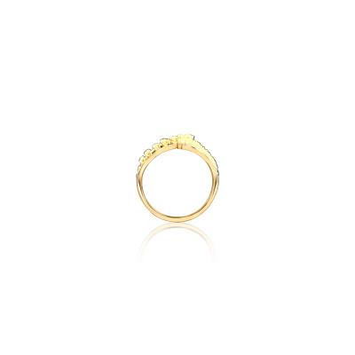Leaf Overlap Real Diamond Women Ring LNLR0619 | IGI CERTIFIED