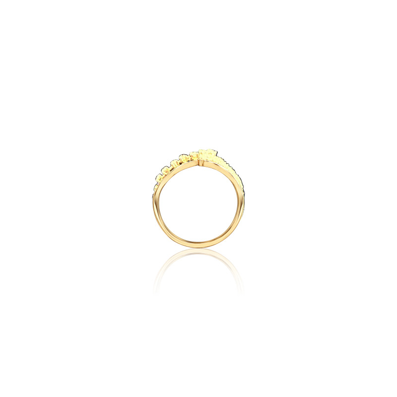 Leaf Overlap Real Diamond Women Ring LNLR0619 | IGI CERTIFIED