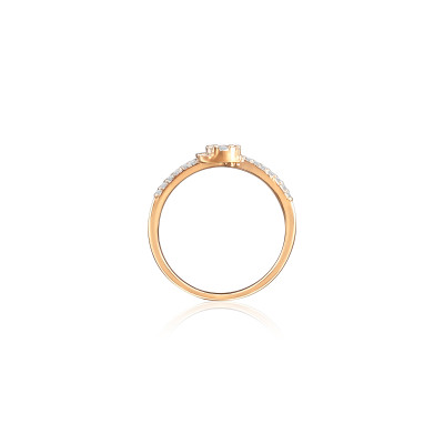 Asymmetric Swirl Cluster Real Diamond Women Ring LNLR0620 | IGI CERTIFIED