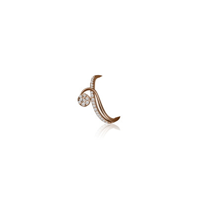 Asymmetric Swirl Cluster Real Diamond Women Ring LNLR0620 | IGI CERTIFIED