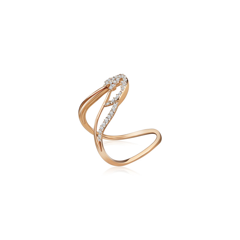 Arched Peak Cluster Real Diamond Women Ring LNLR0621 | IGI CERTIFIED