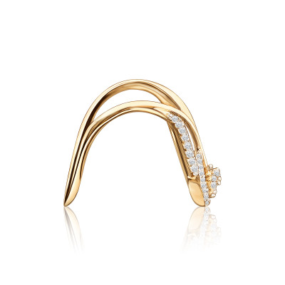 Arched Peak Cluster Real Diamond Women Ring LNLR0621 | IGI CERTIFIED