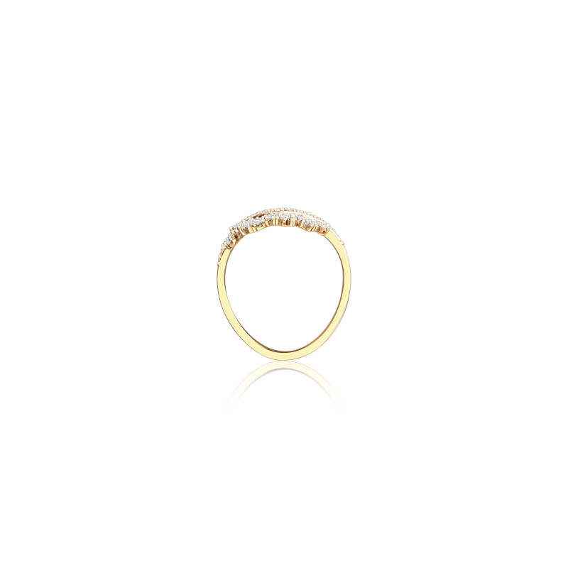 Contemporary Bypass Natural Diamond Women Ring LNLR0622 | IGI CERTIFIED