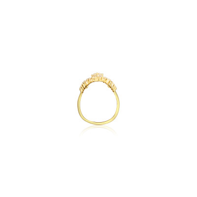 Trilogy Arch Natural Diamond Women Ring LNLR0624 | IGI CERTIFIED