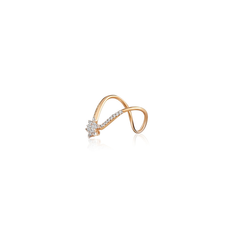 Freeform Swirl Flower Real Diamond Women Ring LNLR0625 | IGI CERTIFIED