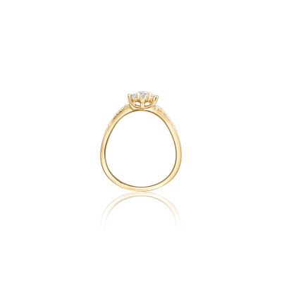 Freeform Swirl Flower Real Diamond Women Ring LNLR0625 | IGI CERTIFIED