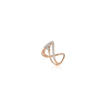 Pointed Floral V Real Diamond Women Ring LNLR0626 | IGI CERTIFIED