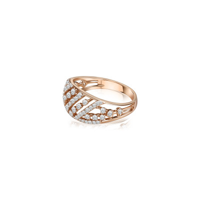 Geometric Lattice Oval Natural Diamond Women Ring LNLR0628 | IGI CERTIFIED