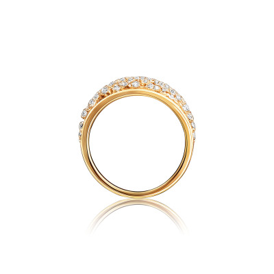 Geometric Lattice Oval Natural Diamond Women Ring LNLR0628 | IGI CERTIFIED