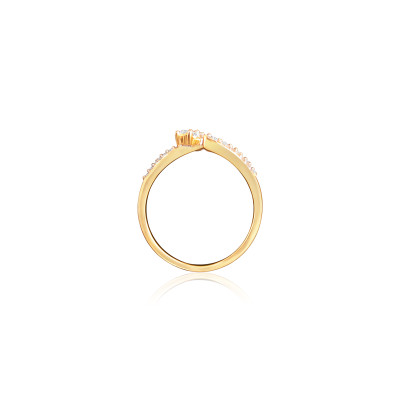 Graduated Chevron Natural Diamond Women Ring LNLR0631 | IGI CERTIFIED