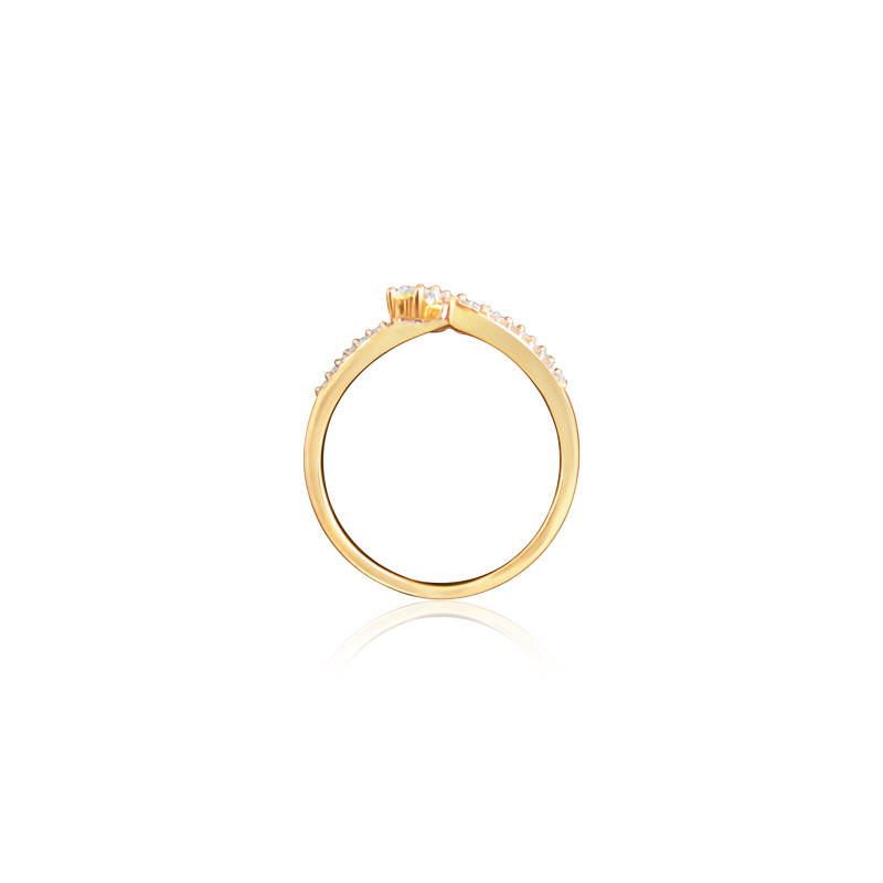 Graduated Chevron Natural Diamond Women Ring LNLR0631 | IGI CERTIFIED