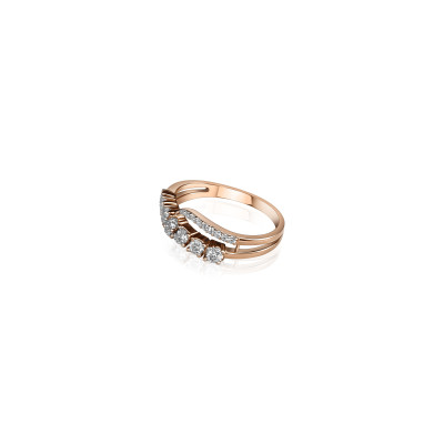 Interlocking Twist Natural Diamond Women Ring LNLR0632 | IGI CERTIFIED