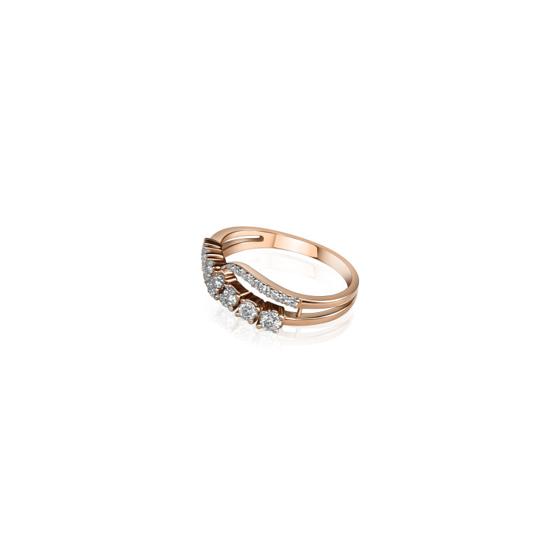 Interlocking Twist Natural Diamond Women Ring LNLR0632 | IGI CERTIFIED