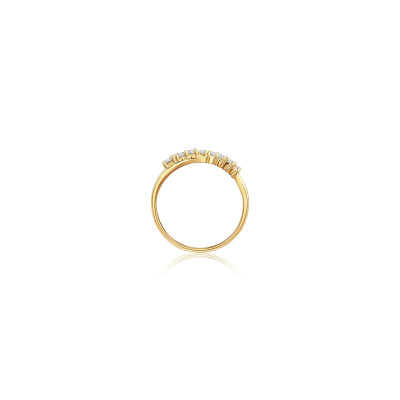 Interlocking Twist Natural Diamond Women Ring LNLR0632 | IGI CERTIFIED