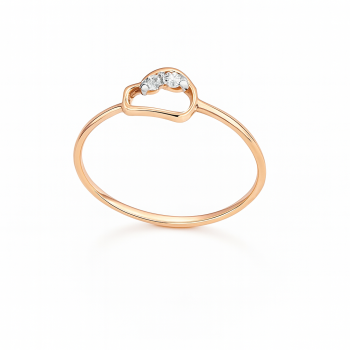 Teardrop Open Natural Diamond Women Ring LNLR1201 | IGI CERTIFIED