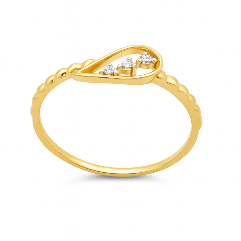 Wave Curve Real Diamond Women Ring LNLR1290 | IGI CERTIFIED