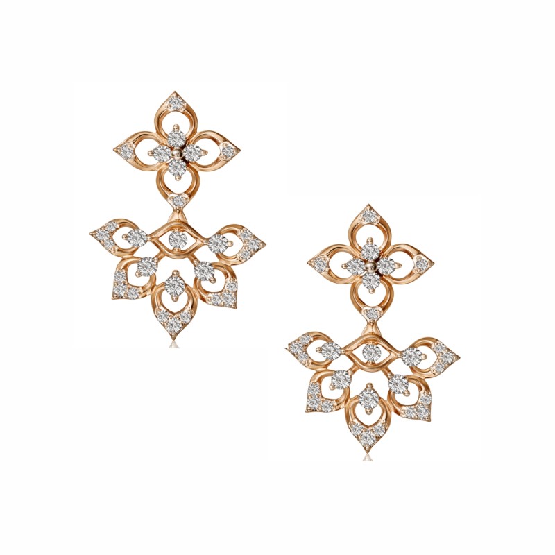 Modern Real Diamond Gold Necklace Set – LNNS0157