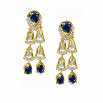 Sophisticated Natural Gold Diamond Necklace Set – LNNS0158