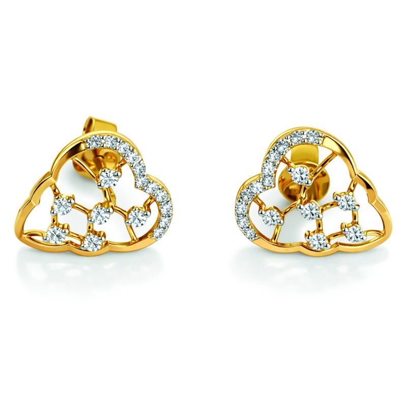 Natural diamond earrings daily wear design