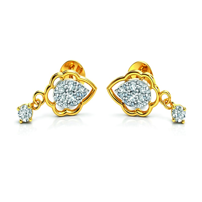 real diamond earrings elegant design