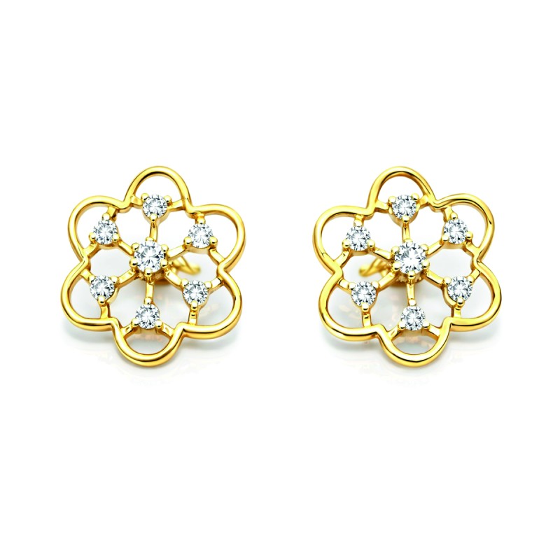 modern diamond earrings