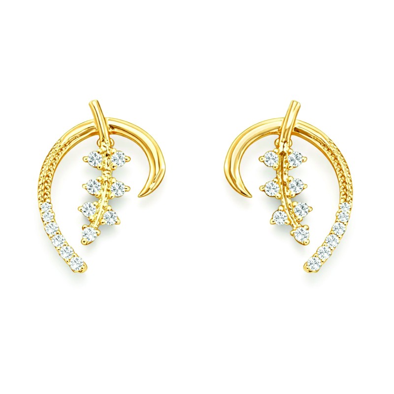 minimal real diamond earrings