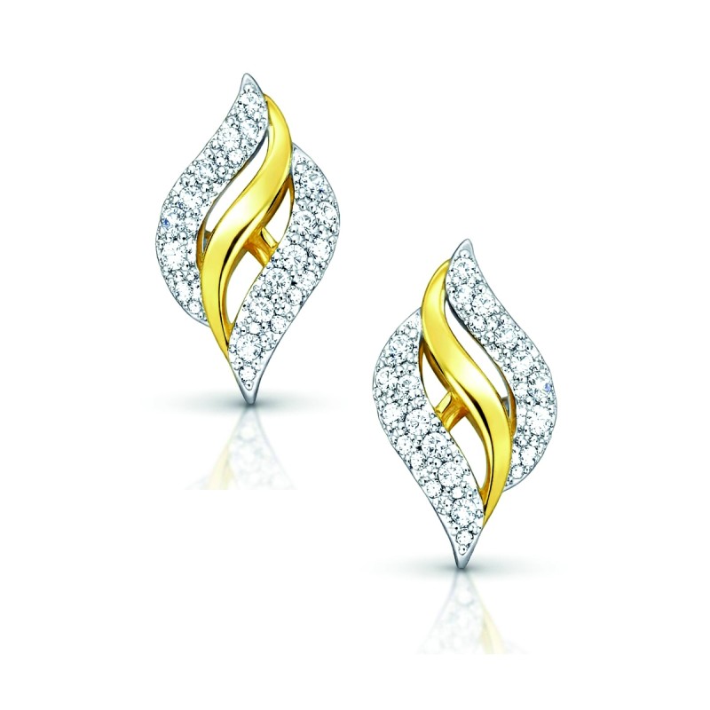 minimal diamond earrings