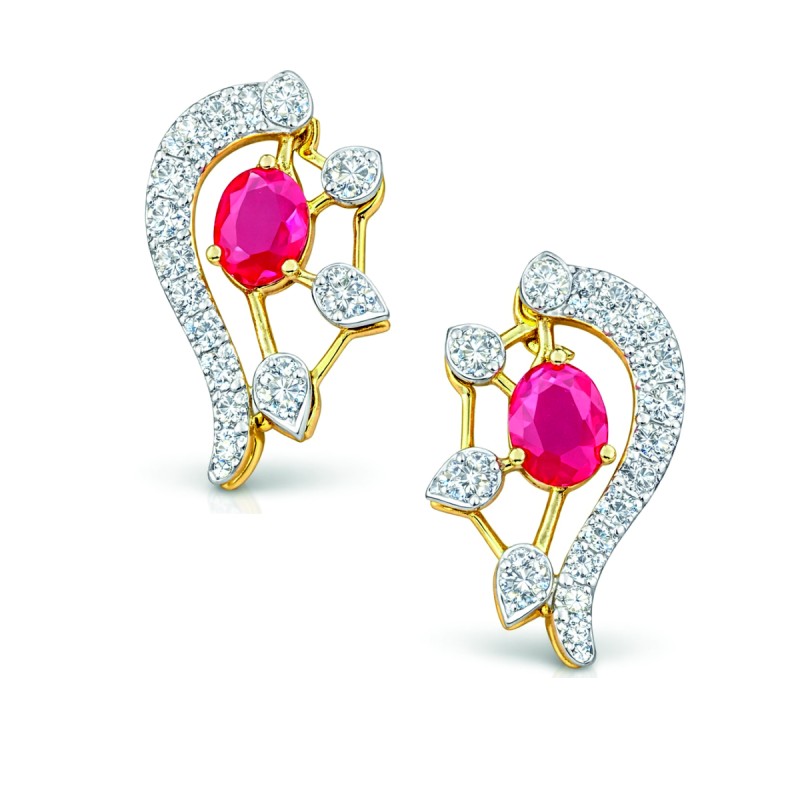 LNER0685 Real Diamond Earrings Daily Wear | Nova Lustre Diamond