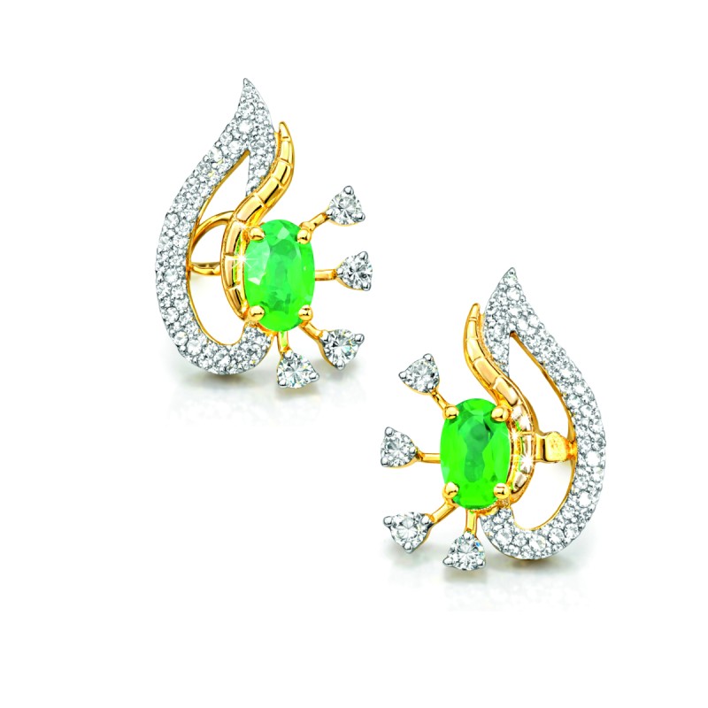 LNER0689 Real Diamond Earrings Elegant Wear | Nova Lustre Diamond