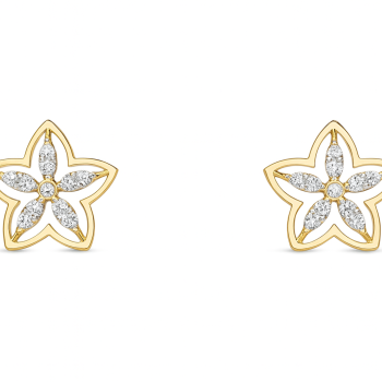 Celestial Natural Diamond Star Stud Earrings LNER0729 | IGI Certified