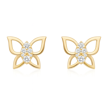 Luxurious Natural Diamond Floral Cluster Earrings LNER0731 | IGI Certified