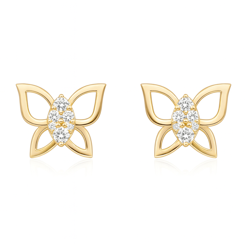 Luxurious Natural Diamond Floral Cluster Earrings LNER0731 | IGI Certified