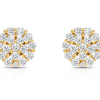 Vibrant Natural Diamond Leaf Design Earrings LNER0733 | IGI Certified