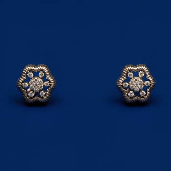 Open Floral Natural Diamond Earrings | IGI Certified | LNPE0418