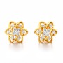 Abstract Flower Natural Diamond Earrings | IGI Certified | LNPE0423