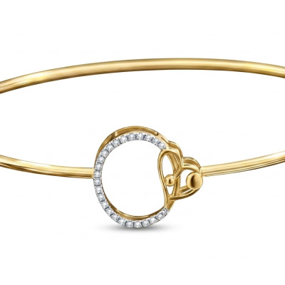 Linked Circle Real Diamond Women Kada LNBR0213 | IGI Certified