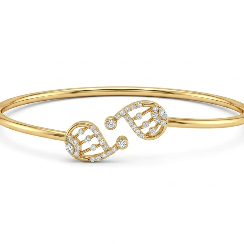 Musical Harmony Natural Diamond Women Kada LNBR0217 | IGI Certified