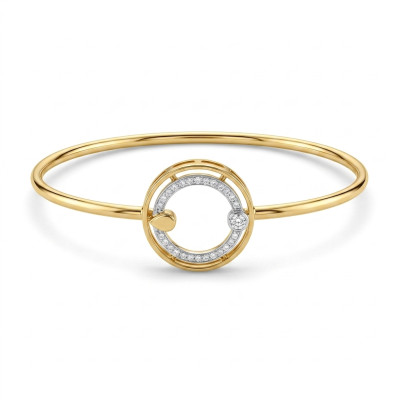 Double Circle Real Diamond Women Kada LNBR0223 | IGI Certified