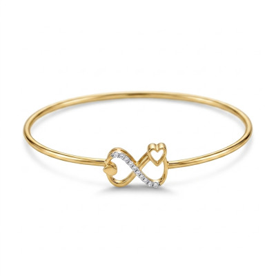 Triple Diamond Real Diamond Women Kada LNBR0224 | IGI Certified