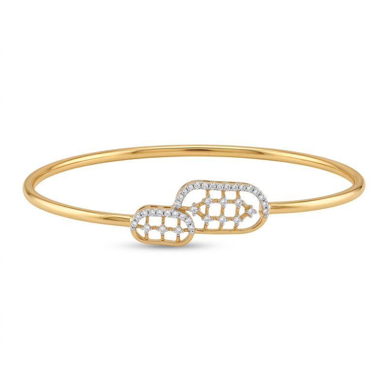 Linked Lattice Real Diamond Women Kada LNBR0232 | IGI Certified