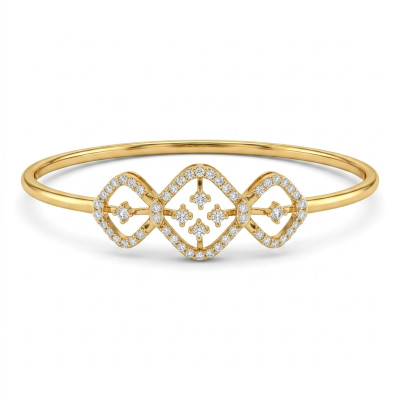 Floral Real Diamond Kada LNBR0235 | IGI Certified